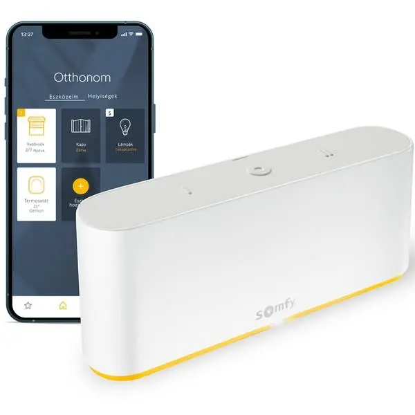 Somfy Tahoma Switch zsaluziák vezérléséhez applikációból